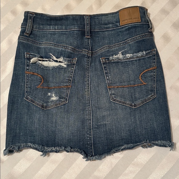 American Eagle Women's Distressed Denim Skirt - Picture 3 of 5